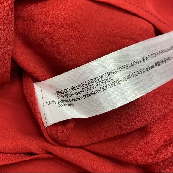 Zara Sequin Cowl Back Cocktail Mini Slip Dress Red Small - Picture 12 of 13